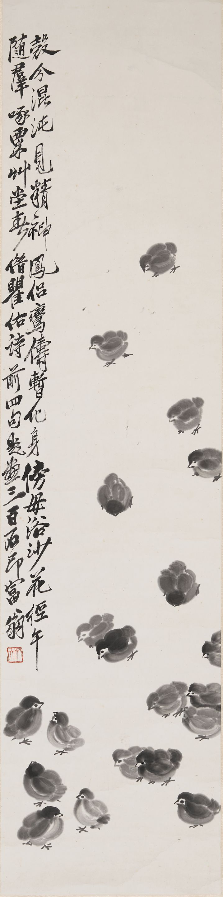 水墨雏鸡图 — Chicks